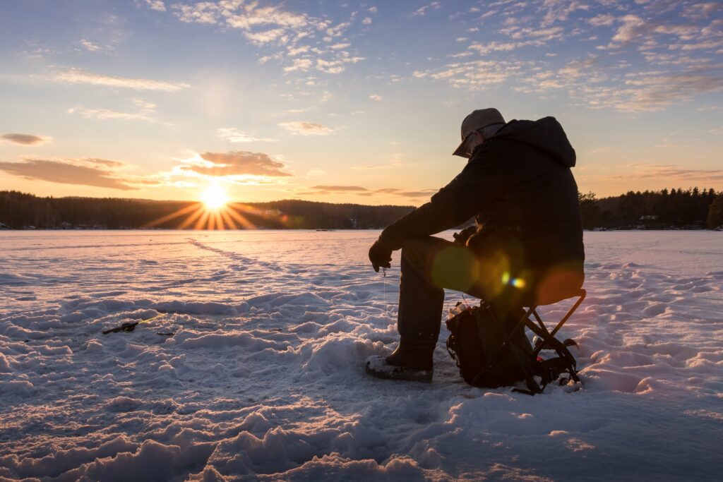 Leech Lake Minnesota Ice fishing