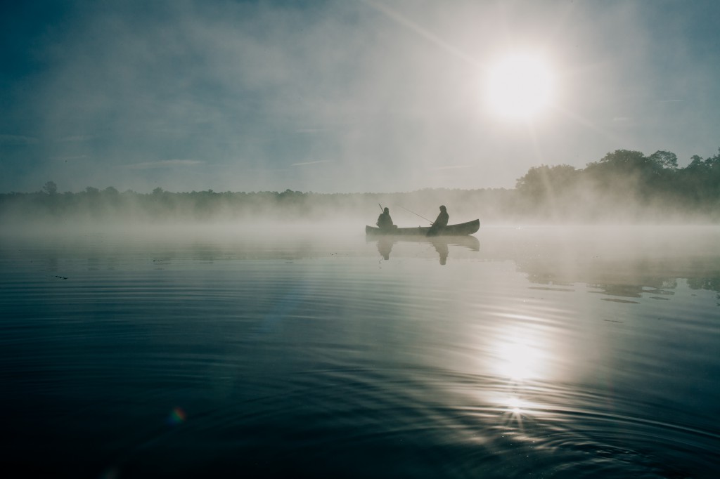 Fishing on a Sunny Lake